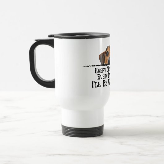 Ich werde dir den lustigen Dog Tumbler beobachten Reisebecher (Links)