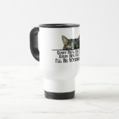 Ich werde dir den lustigen Katzentumbler beobachte Reisebecher (Vorderseite Links)