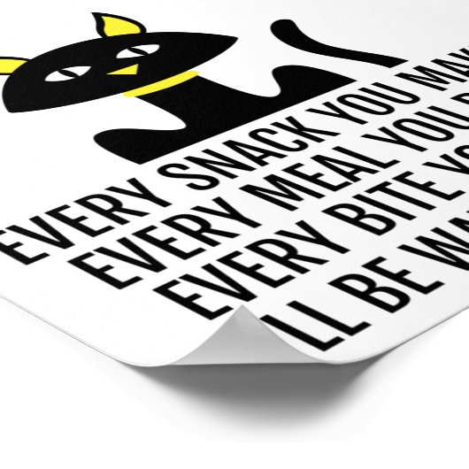 Ich werde dir einen Niedlichen Katzensprung zusehe Poster (Ecke)