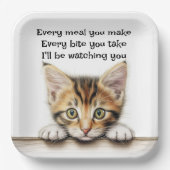 Ich werde dir Kitty zusehen Pappteller (Vorderseite)