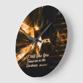 Ich werde dir Schätze in der Finsternis geben. Wal Große Wanduhr (Winkel)