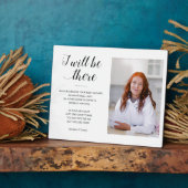 Ich werde dort sein Foto Memorial Chair Baby Dusch Fotoplatte (Seite)