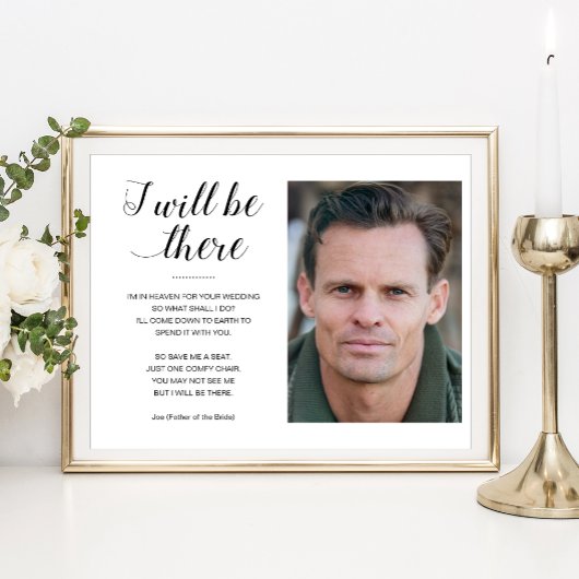 Ich werde dort sein mit Foto-Gedenkfeier Poster