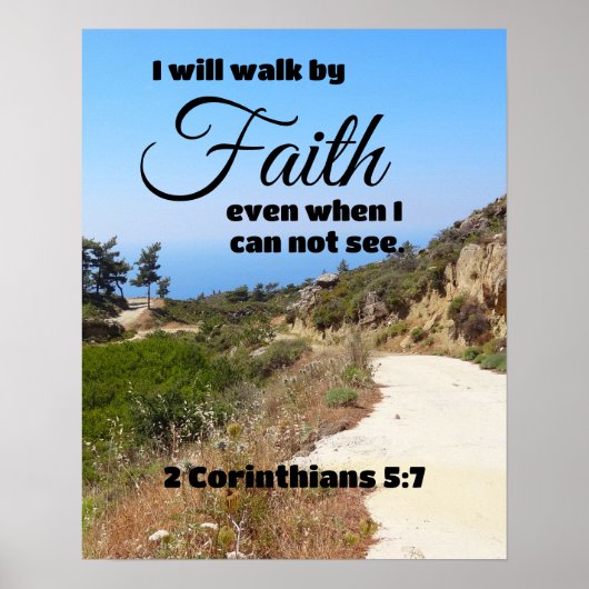 Ich werde durch das Verse der Glaubensbibel gehen Poster (Vorne)