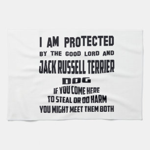 Ich werde durch guten Lord und Jack Russell Terrie Handtuch