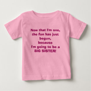 Ich werde ein Big Sister T - Shirt sein