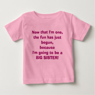 Ich werde ein Big Sister T - Shirt sein