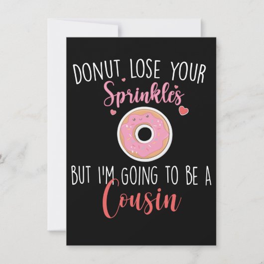 Ich werde ein Cousin sein, Schwangerschaftsankündi Einladung (Vorderseite)