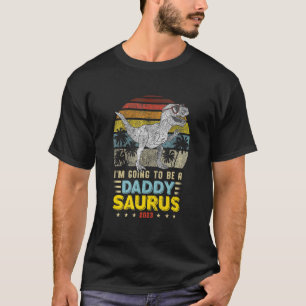 Ich werde ein Daddy Saurus Fun Pregnancy Annou sei T-Shirt