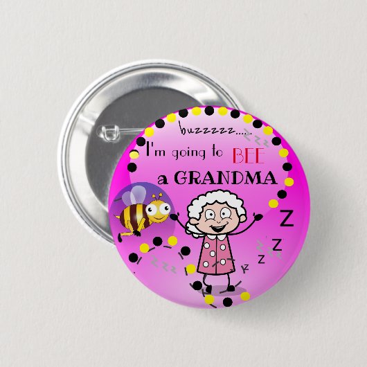 Ich werde ein GRANDMA sein Button (Vorne & Hinten)