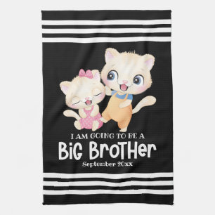 Ich werde ein großer Bruder Baby Ankündigung Geschirrtuch
