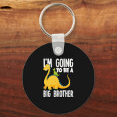 Ich werde ein großer Bruder Dinosaurier Dino sein Schlüsselanhänger (Vorderseite)