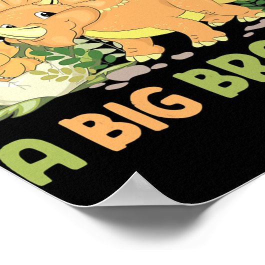 Ich werde ein großer Bruder-Dinosaurier sein Poster (Ecke)