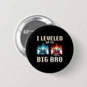 Ich werde ein großer Bruder lustiges Big Bro-Video Button (Vorne & Hinten)