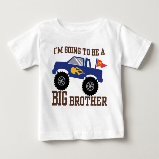 Ich werde ein großer Bruder-Monster-Lkw sein Baby T-shirt (Vorderseite)