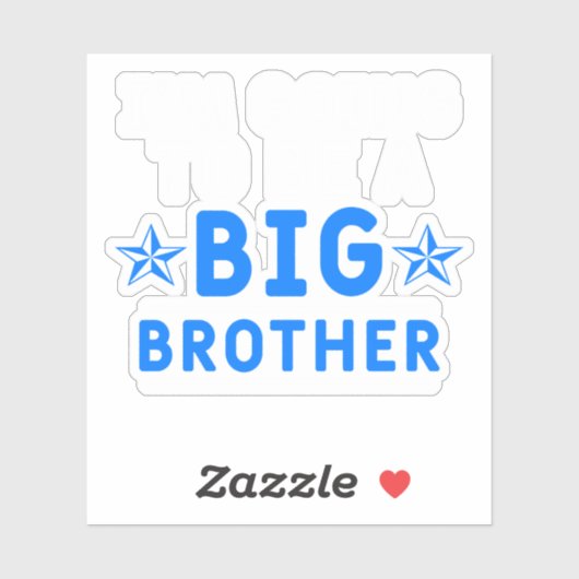 Ich werde ein großer Bruder sein Aufkleber (Blatt)