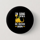 Ich werde ein großer Bruder sein Dinosaurier Dino Button (Vorderseite)