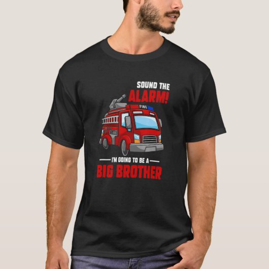Ich werde ein großer Bruder sein - Feuerwagen Baby T-Shirt (Vorderseite)