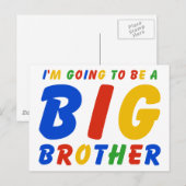 Ich werde ein großer Bruder sein Postkarte (Vorne/Hinten)