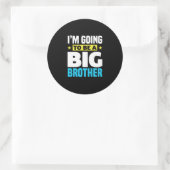 Ich werde ein großer Bruder sein Runder Aufkleber (Tasche)