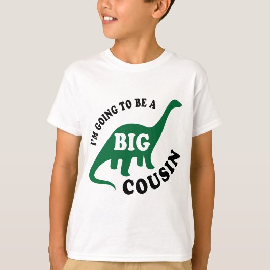 Ich werde ein großer Cousin sein - Dinosaurier T-Shirt (Vorderseite)