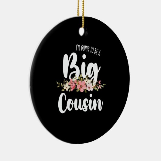 Ich werde ein großer Cousin sein Keramik Ornament (Rechts)