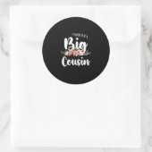 Ich werde ein großer Cousin sein Runder Aufkleber (Tasche)