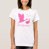 Ich werde ein großer Oma-Hot-Pink-Storch sein T-Shirt (Vorderseite)