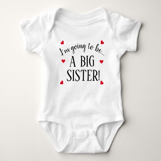 Ich werde ein großer Schwester-Baby-Bodysuit sein Baby Strampler (Vorderseite)