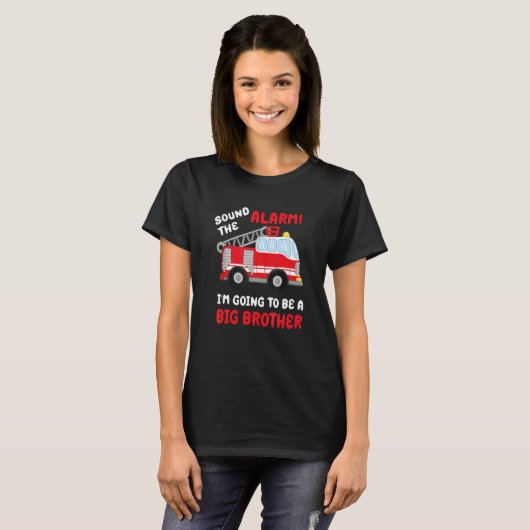 Ich werde ein großes Brother Funny Firetruck Baby T-Shirt (Vorne ganz)