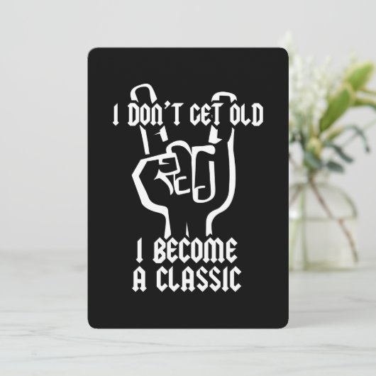 Ich werde ein Klassiker Einladung (Stehend Vorderseite)