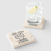 Ich werde ein Klassiker Steinuntersetzer (Seitenansicht)