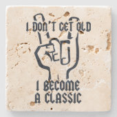 Ich werde ein Klassiker Steinuntersetzer (Vorderseite)