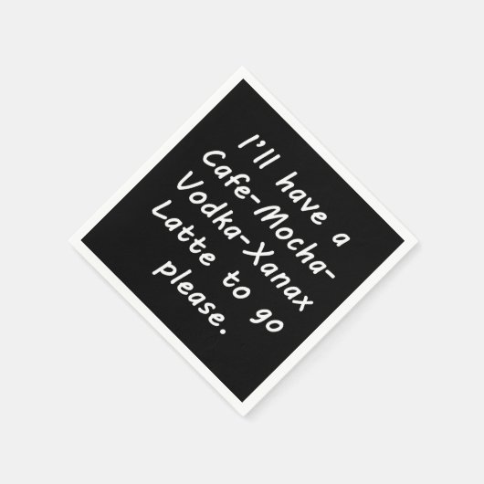 Ich werde ein Latte haben Serviette (Ecke)