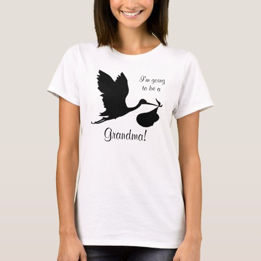 Ich werde ein Oma Black Stork sein T-Shirt (Vorderseite)