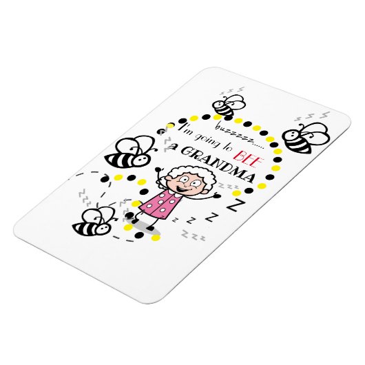 Ich werde ein Oma-Weiß-Hintergrund sein Magnet (Linke Seite)