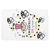 Ich werde ein Oma-Weiß-Hintergrund sein Magnet (Horizontal)