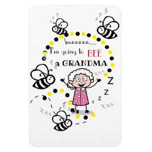 Ich werde ein Oma-Weiß-Hintergrund sein Magnet