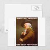 Ich werde ein Projektil brennen Postkarte (Vorne/Hinten)