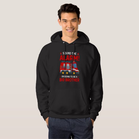 Ich werde eine große Bruder-Feuerwehrwagen-Schwang Hoodie (Vorne ganz)