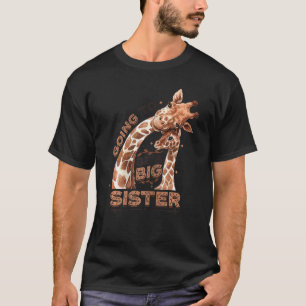 Ich werde eine große Schwester 2023 Giraffe Ankünd T-Shirt