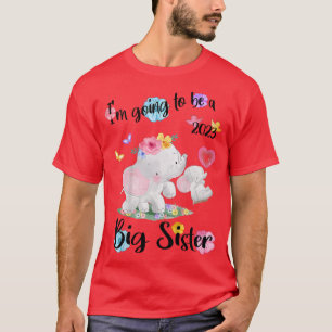 Ich werde eine große Schwester 2023-Schwangerschaf T-Shirt
