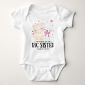 Ich werde eine große Schwester-Ankündigung werden Baby Strampler (Vorderseite)