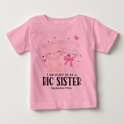 Ich werde eine große Schwester-Ankündigung werden Baby T-shirt (Vorderseite)