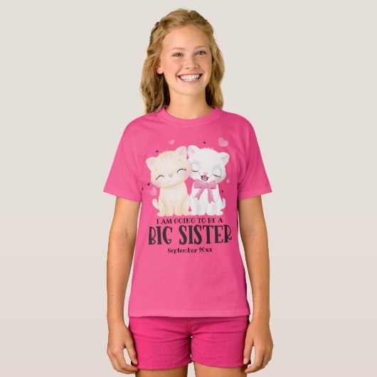 Ich werde eine große Schwester-Ankündigung werden T-Shirt (Vorne ganz)