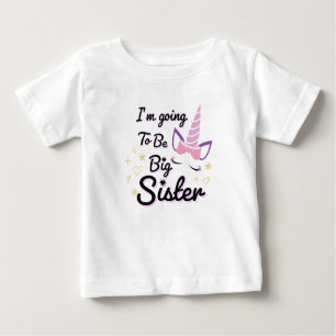 Ich werde eine große Schwester, Einhorn sein Baby T-shirt