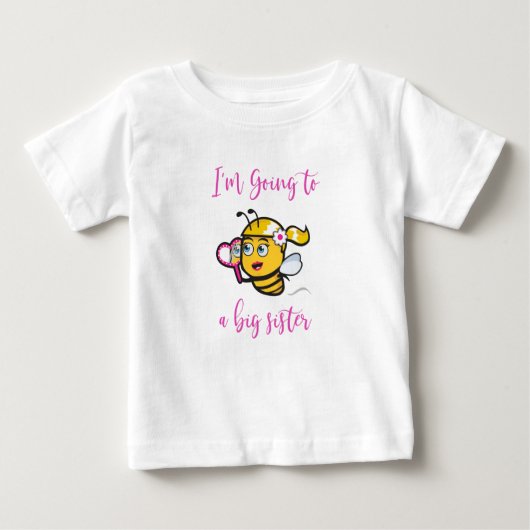 Ich werde eine große Schwester Niedliche glamourös Baby T-shirt (Vorderseite)