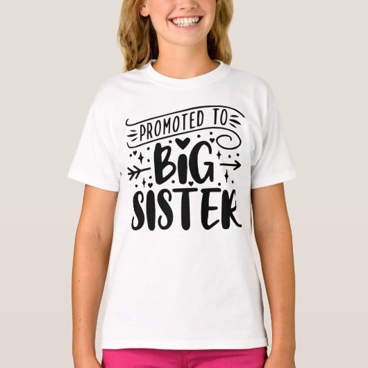 Ich werde eine große Schwester/Niedliche Schwester T-Shirt (Vorderseite)