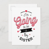 Ich werde eine große Schwester sein Ankündigungspostkarte (Vorne/Hinten)