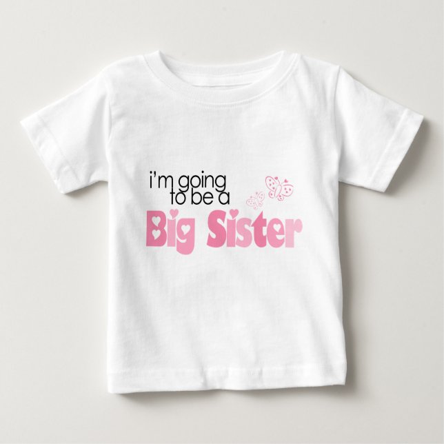 Ich werde eine große Schwester sein Baby T-shirt (Vorderseite)